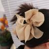 Dolce fiocco squalo fermaglio stile francese donne capelli afferrare moda chiffon artiglio capelli signora
