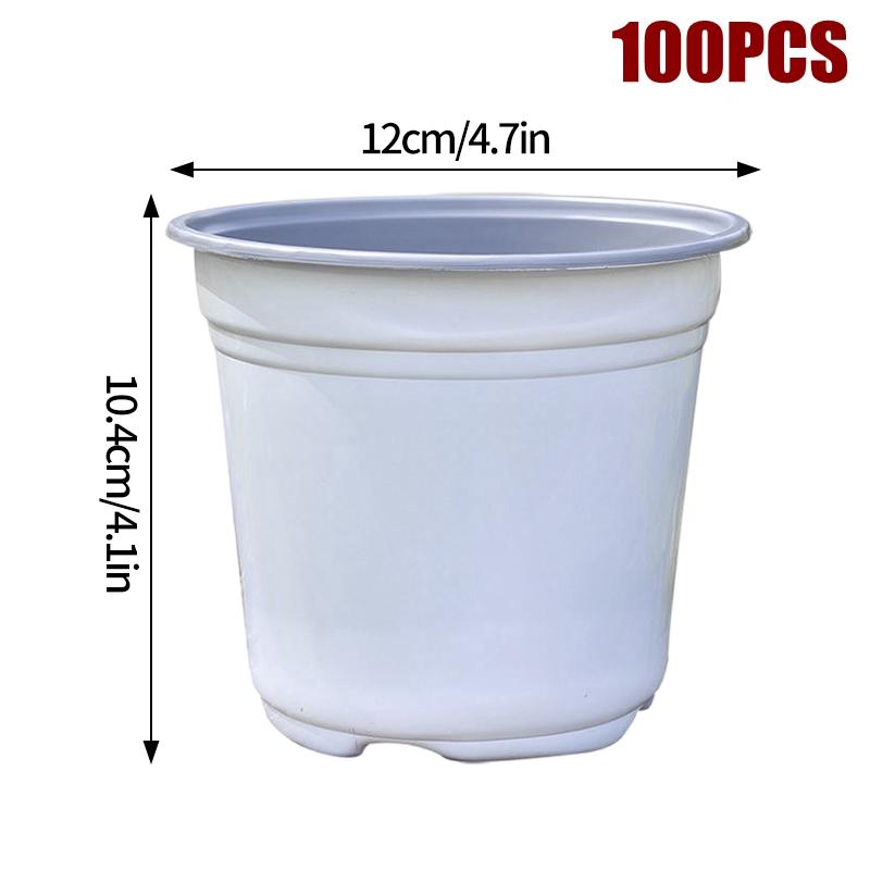 20-100Pcs Plastic Nursery Seedling Pot Succulent Plantpot Garden Flowerpots Transplant Container Pot Garden Supplies