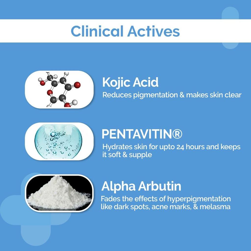 The Derma Co 1% Kojic Acid Daily Brightening Body Wash 250 ml | Reduces Dark Spots & Pigmentation