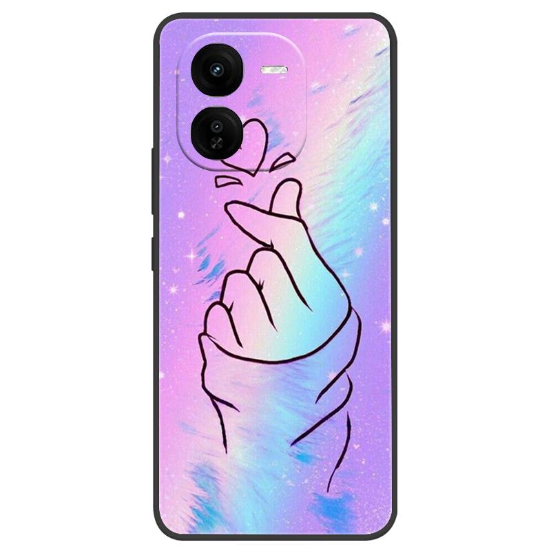 For Vivo IQOO Z9x Case Silicone Luxury Space Soft Bumper for Vivo IQOO Z9 Turbo Phone Cover TPU Funda For IQOOZ9 Turbo Fashion