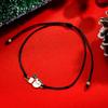 Weihnachtsthema Geflochtenes Seilarmband Weihnachtsmann Anhänger Armband Damen Geschenke Party Schmuck Geschenke