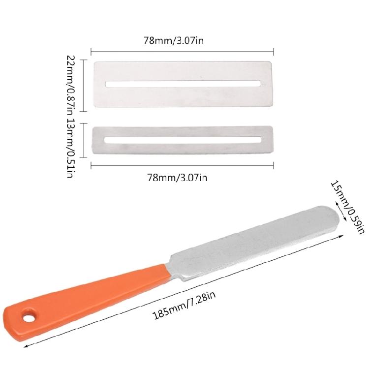 Stainless Steel Guitar Fret Files with Protective Gasket Guitar Grinding Tool