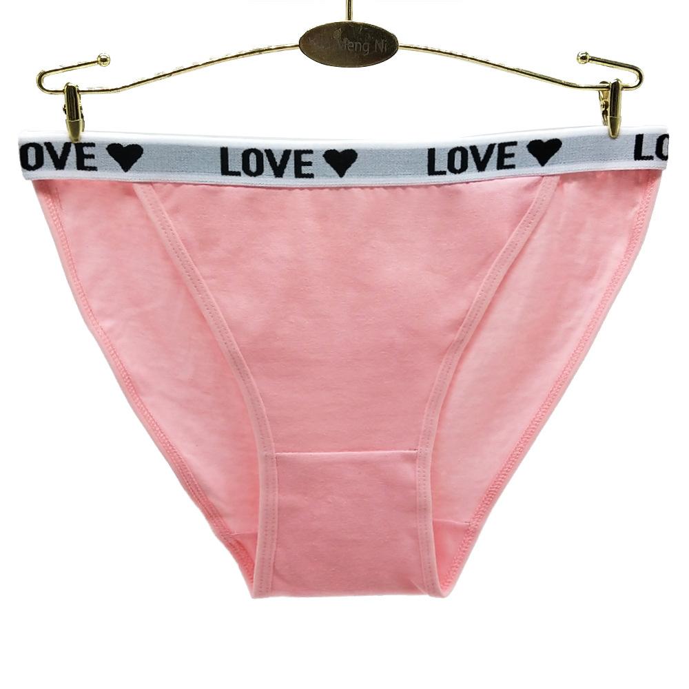 Cotton Underwear Women Sexy Low Waist Solid Color Briefs Panties 6 Pcs/lot