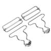 6pcs Suspender Buckles Dungaree Overall Buckles Matal Replacement Workwear Repair Accessory Silver 3.8cm