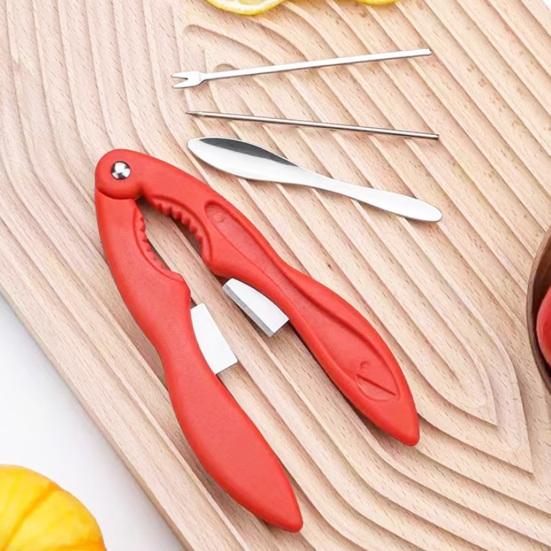 Crab Peeling Tool Efficient Crab Cracker Tool Set Multifunctional Stainless Steel Lobster Cracker for Home Kitchen