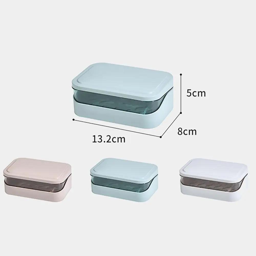Case Simple Transparent Flap Drainage Box Bathroom Toilet Waterproof Soap Box Dormitory Travel Large Soap Dish Kawaii Bathroom