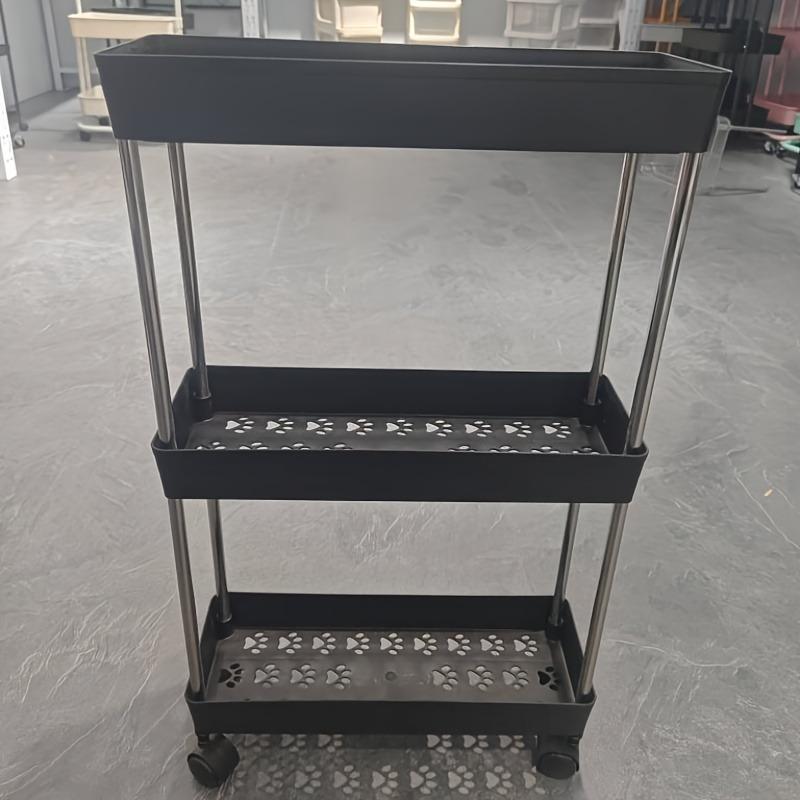 Triple-layer metal frame ultra-thin mobile storage cart