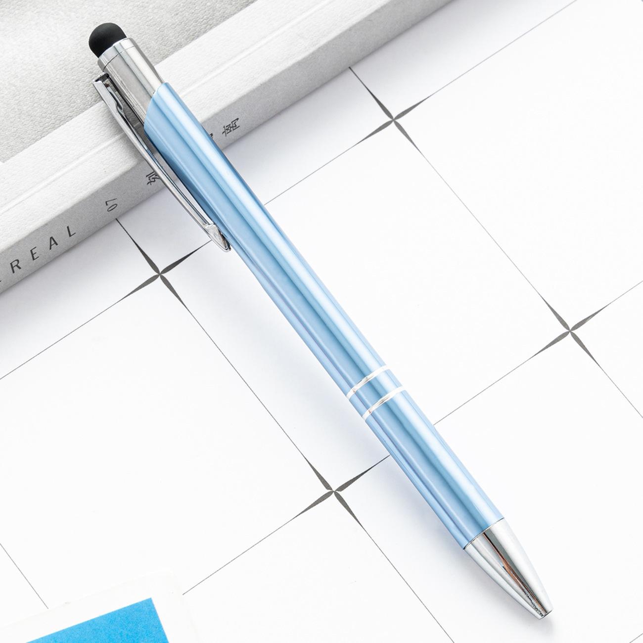 

1 шт. Канцелярские принадлежности для офиса и школы, цветной сенсорный экран, шариковая ручка, симпатичная металлическая ручка Ink Color：Black