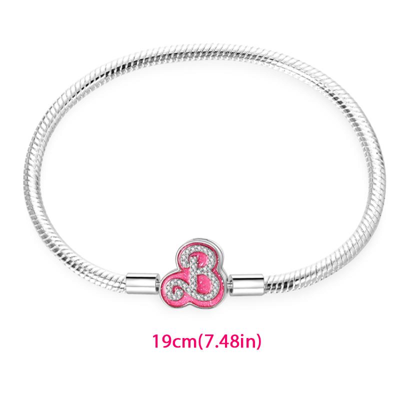 925 Silver Pink Princess Skirt Butterfly High Heels Fashion Bag Charms Beads Fit Pandach 925 Bracelets Fine DIY Jewelry