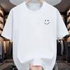Summer Unisexs 100 Cotton Casual Loose Fit Large Letter Print Round Neck Short Sleeved TShirt Top High Street Unisex Style