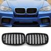 1 Pair Car Front Bumper Grill Gloss Black Front Bumper Racing Grille for BMW X5 E70 X6 E71 2007-2013 Car Accessories