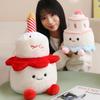 New Cute Birthday Cake Plushies Dolls Soft Stuffed Fluffly Toys Simulation Butter Strawberry Cake for Children Gifts Party Decor