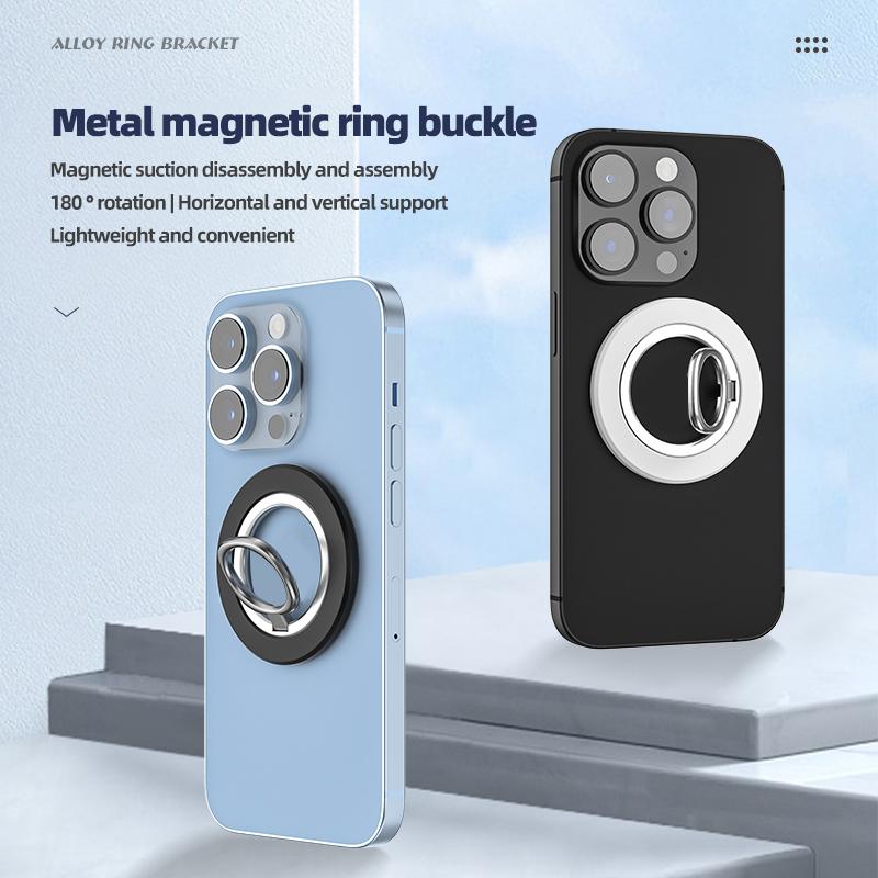 360° Magnetic Phone Ring Holder for MagSafe Kickstand Magnet Grip for iPhone 15 14 13 12 Pro Max Finger Ring Holder Stand