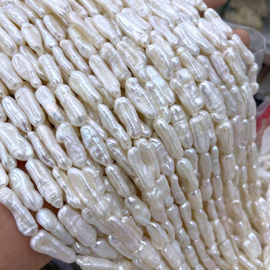 Natural Freshwater Baroque Pearl Biwa Beads for DIY Jewelry