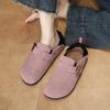 Ugly Cute Japanese Retro Color Matching Birkenstocks Women's 2025 New Flat-soled One-pedal Soft-soled Soft-faced Comfortable Single Shoes