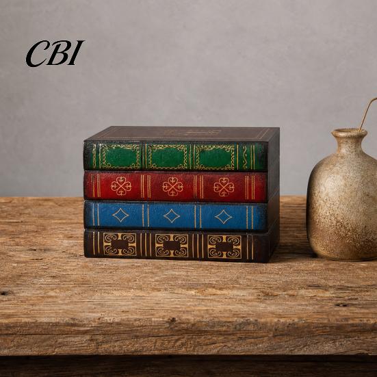 Libro Segreto Contenitore Decorazioni Finte, Design Vuoto con Coperchio Ribaltabile, Scatola Decorativa Stile Scatola Vintage, per Tavolino, Esposizione su Libreria