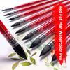 Round Paint Brush Mop Synthetic Squirrel Hair Watercolor Brush Pen Professional  Artist Hand-Painting Drawing Brush Wood Handle