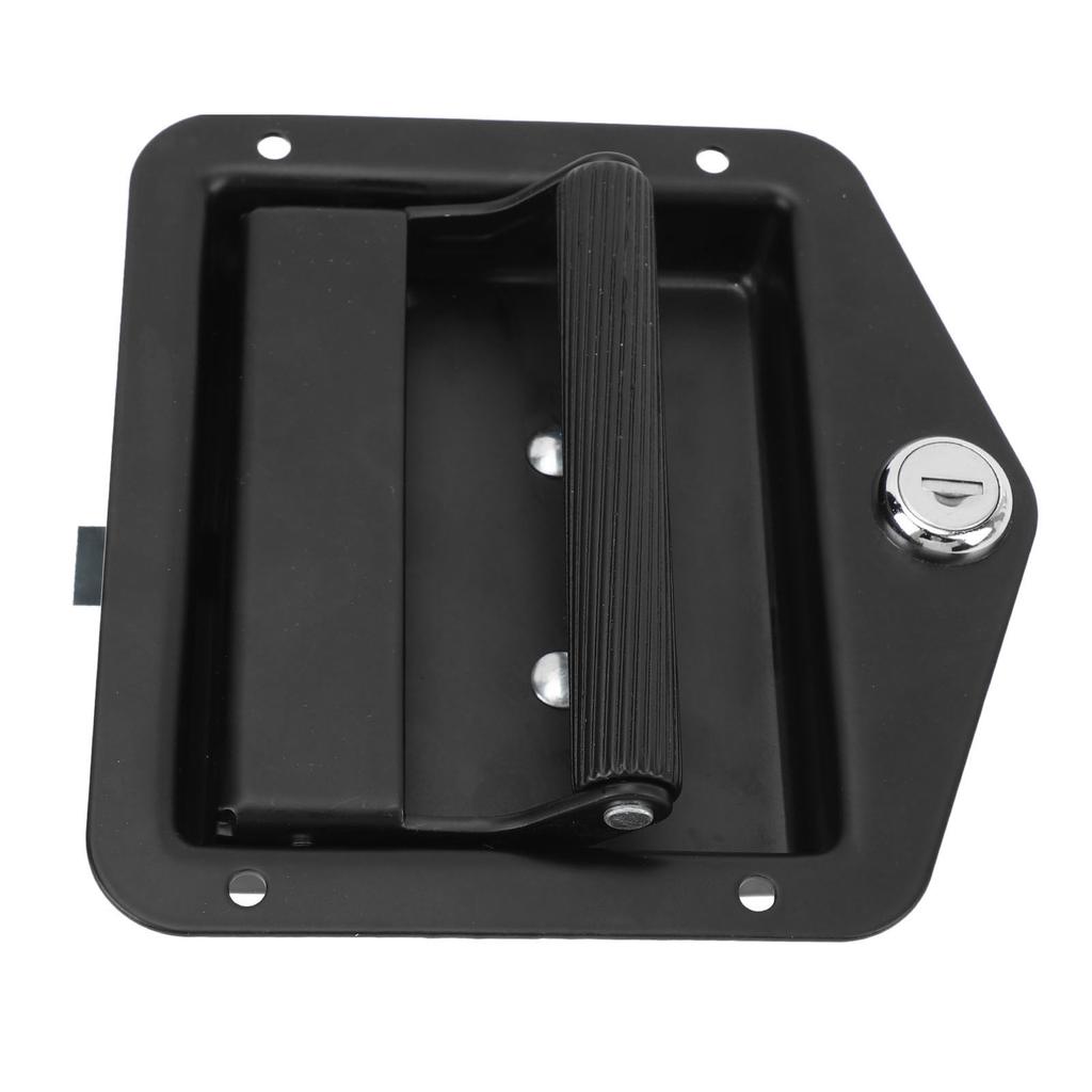 Tool Box Latch Carbon Steel 5.5x5.5in Flush Mount RV Toolbox Handle Lock with Handle and Keys for Caravan Truck RV