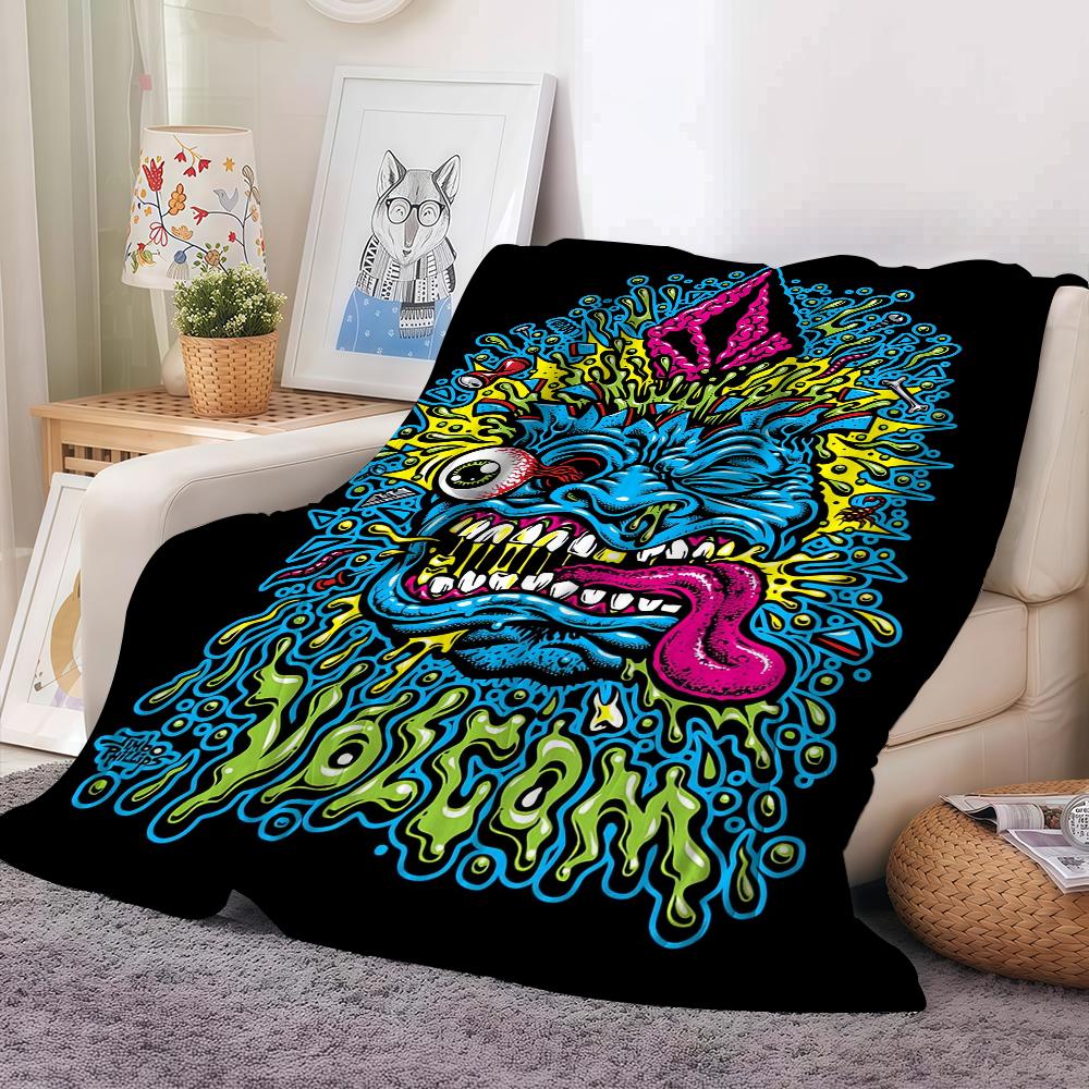 Brand V Volcom logo Blanket Soft and Skin Friendly For Couch Bed Napping Bedspread All Seasons Comforter