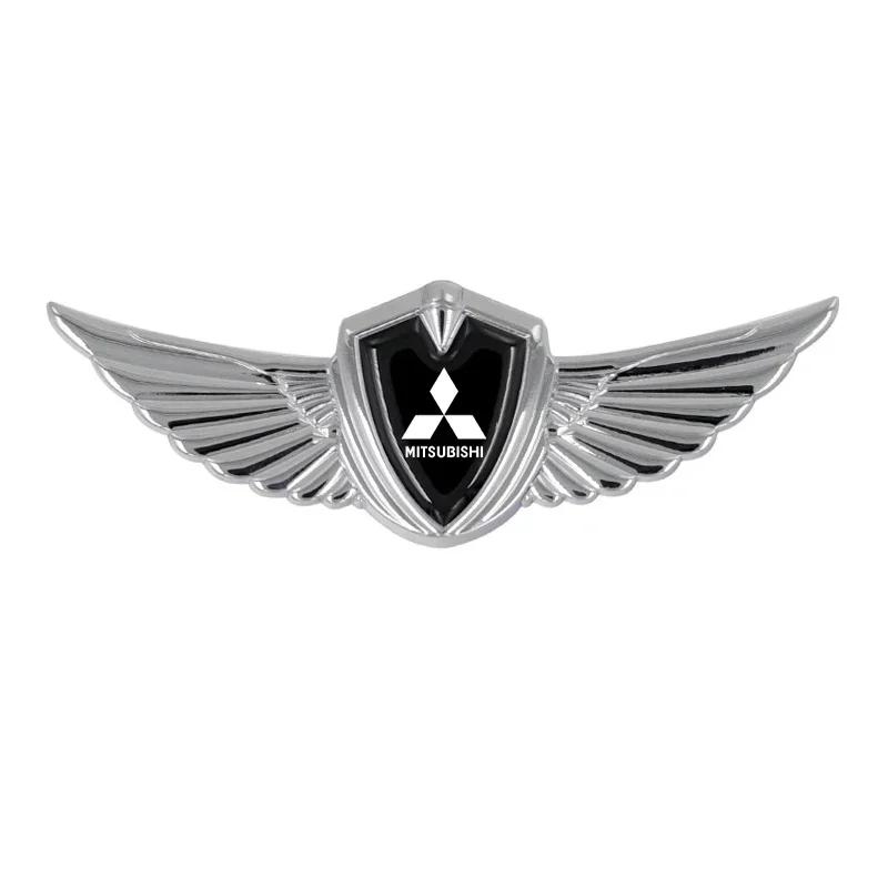 

3D Car Body Wings Sticker Metal Rear Badge for Mitsubishi Outlander Lancer L200 ASX Colt Pajero Eclipse Ralliart Galant EVO срібний