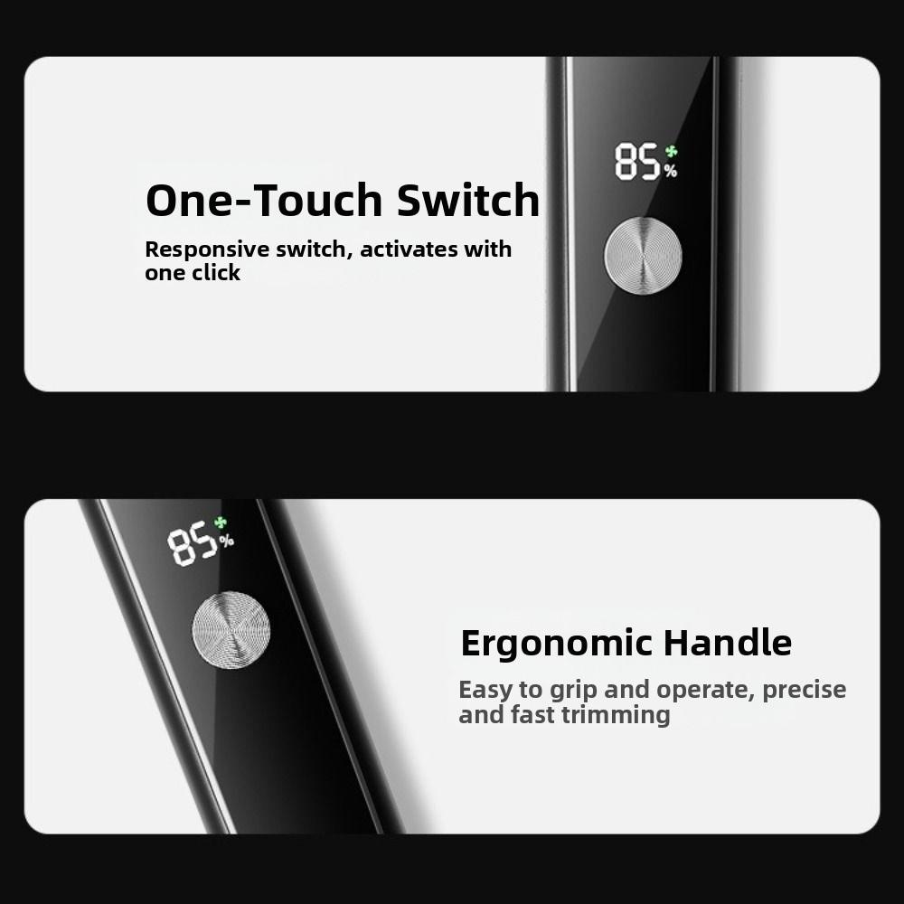 Rotary Cutter Head Ear Face Clean Trimmer LED Digital Display Eyebrow Trimmer  Household