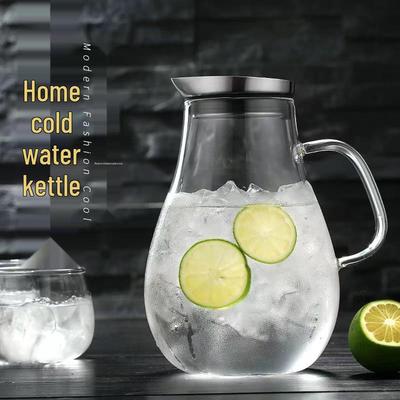Heat-Resistant Glass Water Kettle: Large Capacity, Transparent, Explosion-Proof, High Temp, Cooling Cup