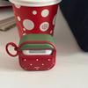 Ins Cute Contrasting Color Strawberry Polka Dot Airpods4 Protective Case Airpod3 Suitable for Apple Pro Earphone Case Second Generation Wireless