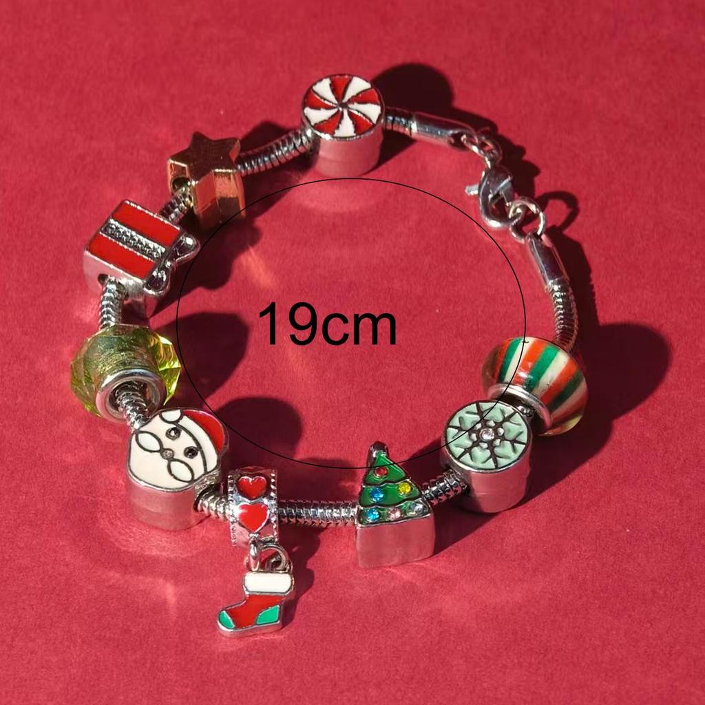 Weihnachtsmann Cartoon Perlenarmband - Europäischer & Amerikanischer Feiertagsschmuck für Frauen