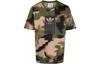 T Shirts Men's Green Crew Neck Moderate Straight Fit GN1863