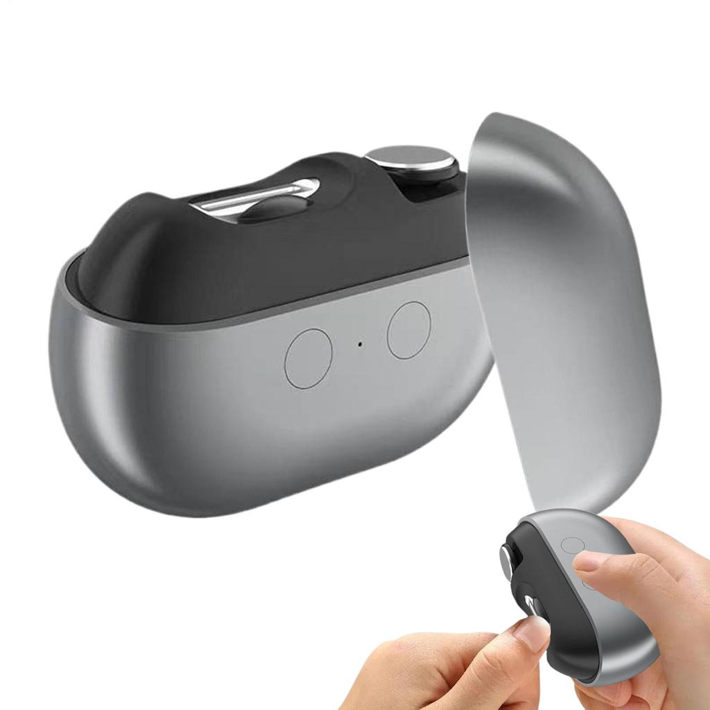 USB Rechargeable 3in 1 Electric Nail Clipper Trimmer Polisher with LED Light Clip Collector Automatic Nail Clipper For Elderly
