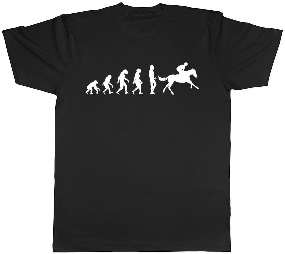 Evolution of Horse Riding Mens Womens T-Shirt XL