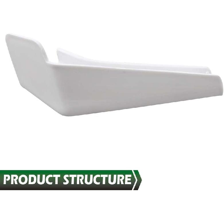 GRAND ORANGE RV Rain Gutter Spouts Long Version Left and Right 3 1/2" Long 4pcs White Gutter Spout