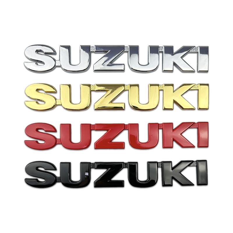 3D Badge Steering Wheel Sticker Car Front Emblem Rear Trunk Logo For SUZUKI Swift Metal Alloy Modified Letter Decoration