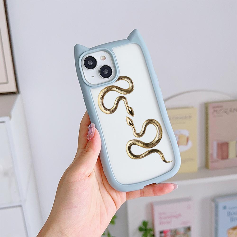 Мягкие чехлы для телефонов с кошачьими ушками для iPhone 16 15 13 12 11 Pro Max 14 Plus — фото 12