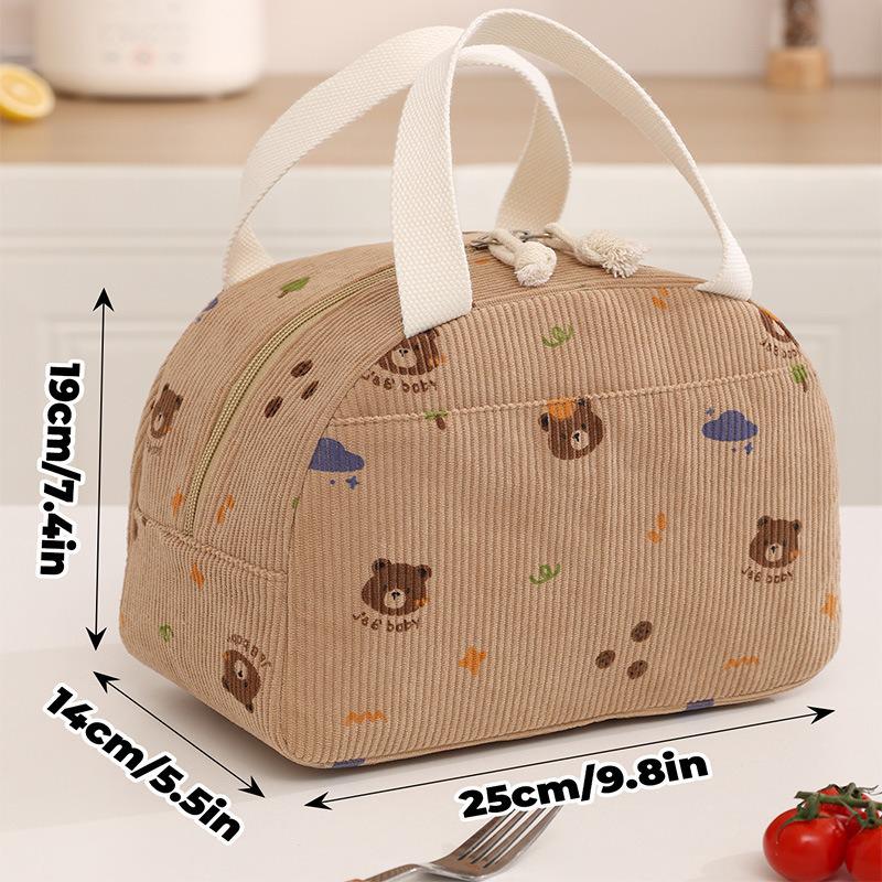 Durable Insulated Lunch Bag: Cute, Simple, Thickened Design for Outdoor and Work Commute