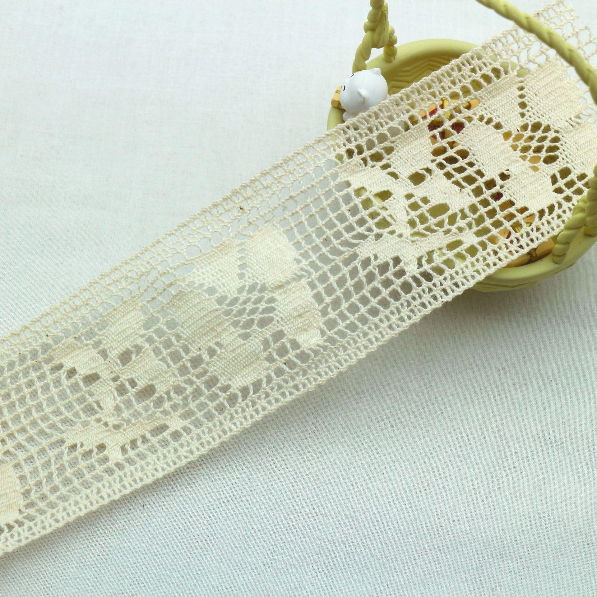 

Cotton Thread Lace Tablecloth Handmade Hanfu Decorative Accessories Lace Exquisite Hollow Lace Accessories Lace YM2323