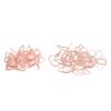 100pcs Shaped Paper Clips Triangular and Heart Type Double Layer 3D Rose Gold Metal Paper Clips for File Classification