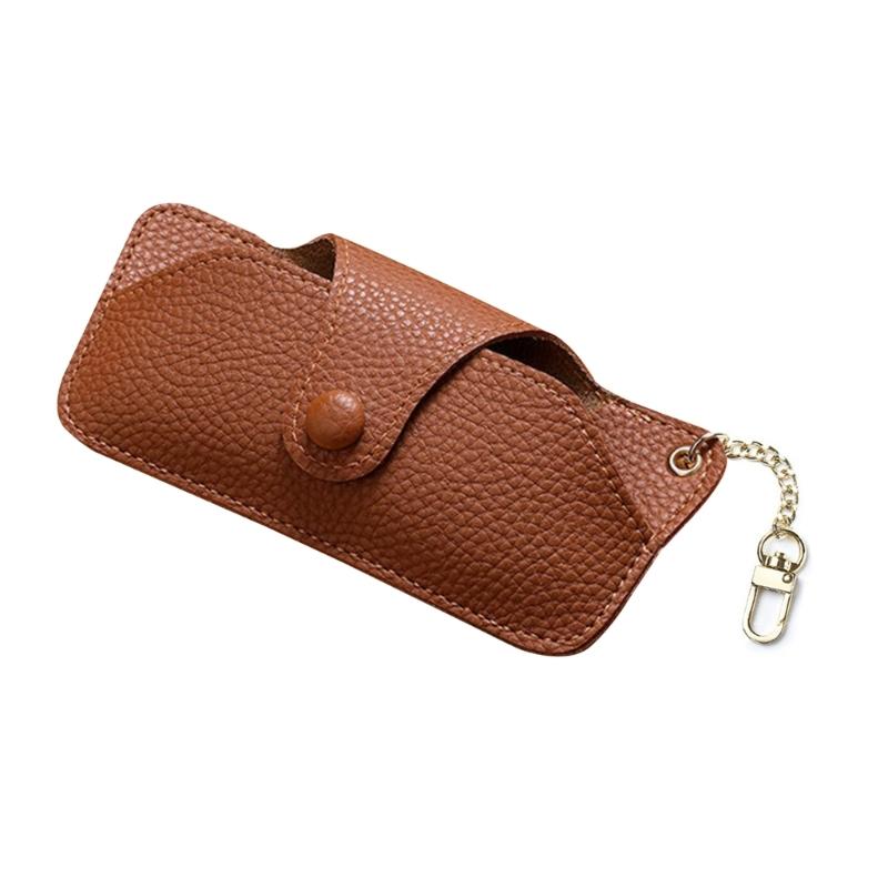 

Портативный чехол для очков из ПУ ручной работы со шнурком, подвесной футляр для солнцезащитных очков, коробка для хранения очков для чтения, дорожный защитный чехол