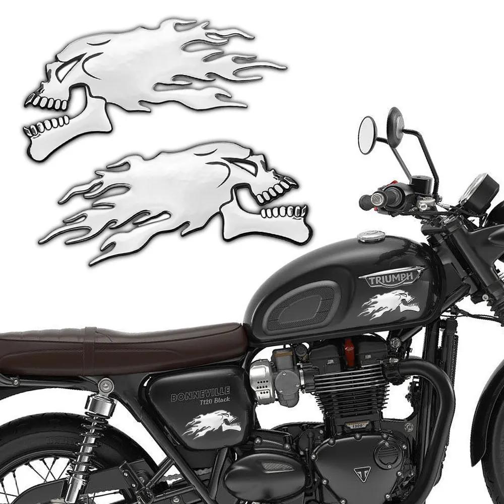 Car Sticker Ghost Skull Motorcycle 3D Sticker Scratches Metal Waterproof Modified Car Personality Occlusion Electric Car
