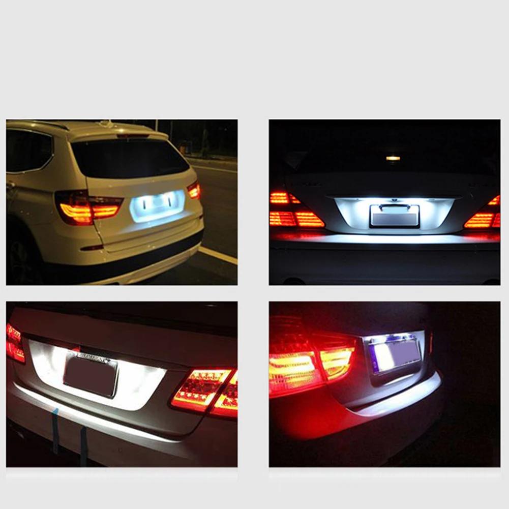 2Pc 12V LED Licence Number Plate Light CAN-Bus Error Free 3D0943021A For Golf V For For Passat For Skoda For Sedan For SEAT