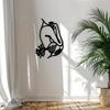 Lotus Flower Metal Wall Art Black Iron Home Decor For Living Room Bedroom Wedding Gift