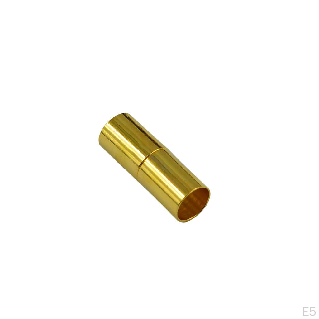 12 Set Gold/Silver Plated Clasps Tube Cord Ends - Fits 5mmm