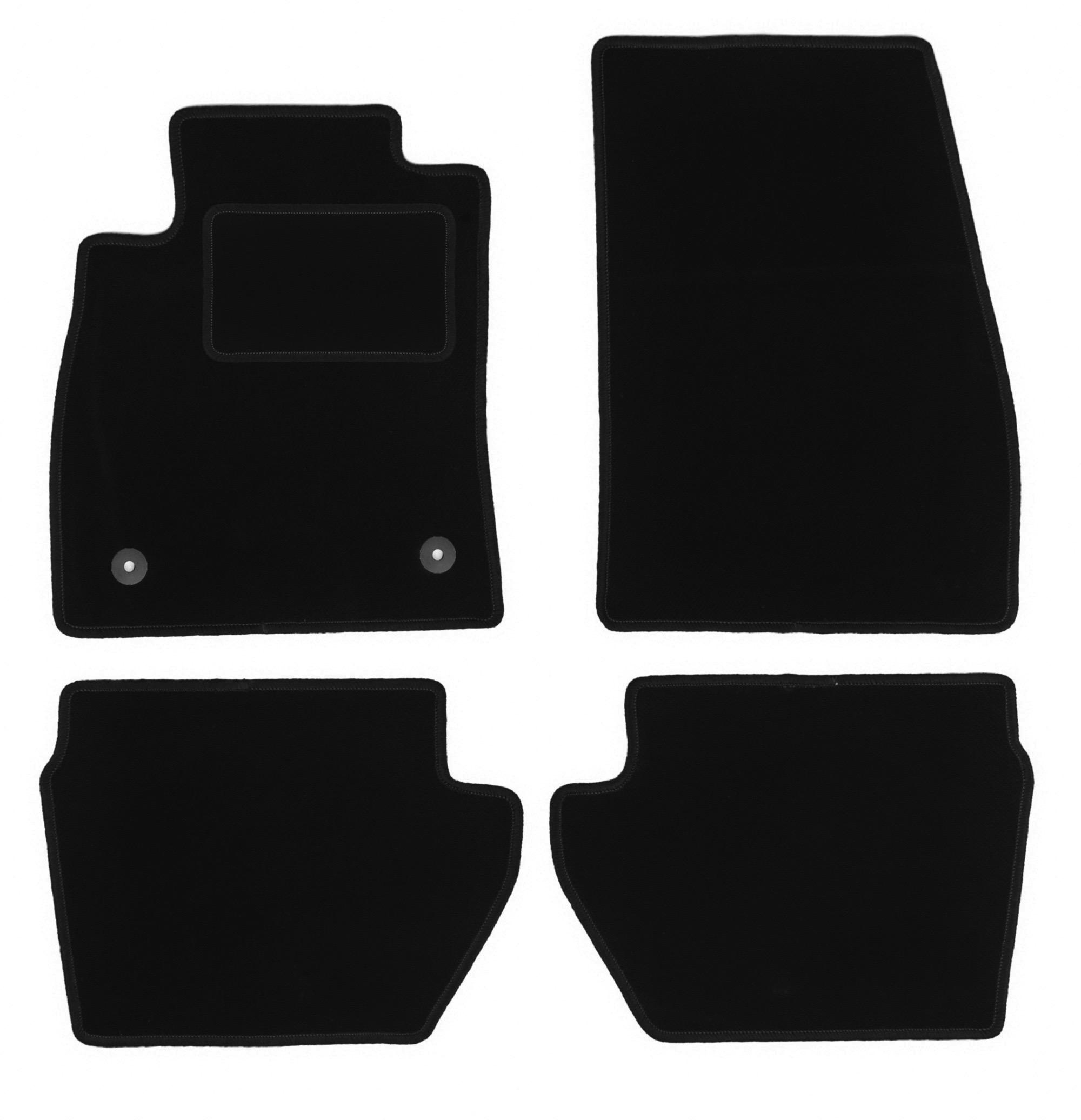 Zwarte velours vloermatten voor: Ford Fiesta MK8 hatchback (2017-)