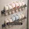 Punch-Free Wall-Mounted Bathroom Slipper Rack and Draining Storage Hanger