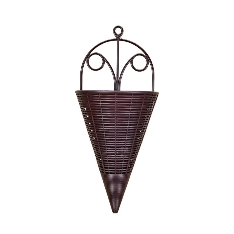 2pcs wall-mounted flower baskets, an integrated conical wall-mounted flower pot stand, outdoor wall-mounted flower rack
