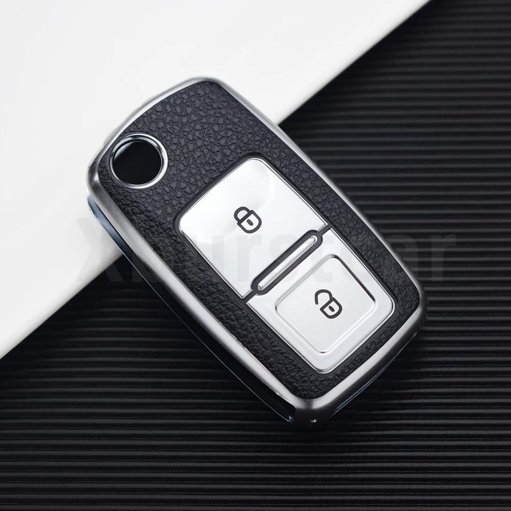 For VW Volkswagen Golf 4 5 6 MK4 Amarok Polo Bora Jetta Altea Alhambra Passat Beetle Caddy Tiguan TPU Car Key Case Cover Shell