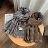 Thick Korean Style Plaid Scarf for Women Imitation Cashmere Autumn and Winter All Match Scarf Student Shawl Houndstooth Trendy