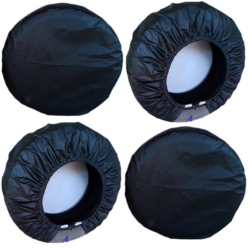 Heavy Duty Tire Shield Protectors For 21-32 Inch Wheels Black Color Fade Resistant Universal Car Truck Accessories 4pcs