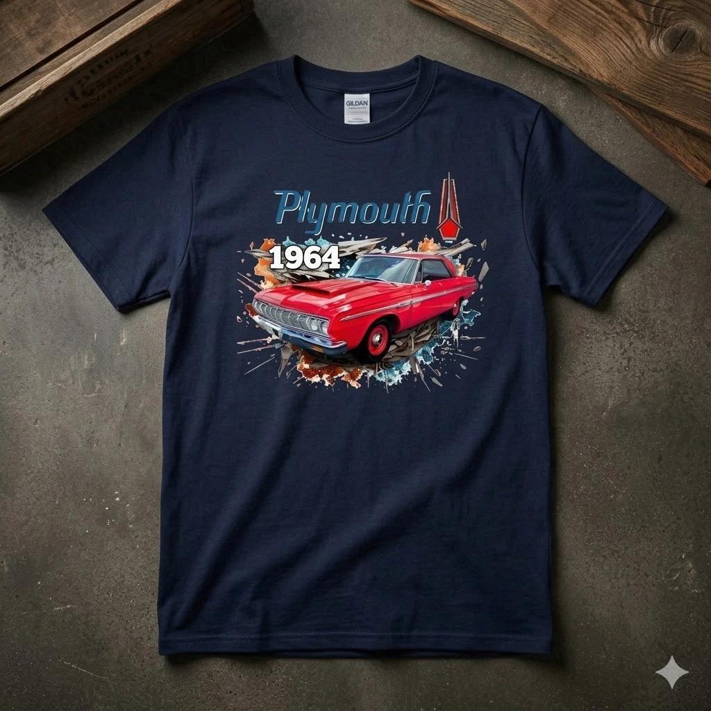 1965 Plymouth T-Shirt Old School American Car Tee XL