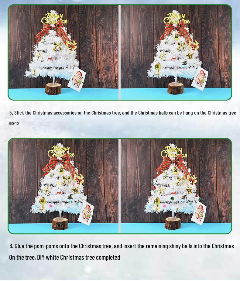 DIY Christmas Tree Decoration Kit for Kids - Handmade Tabletop Ornament Gift for Friends